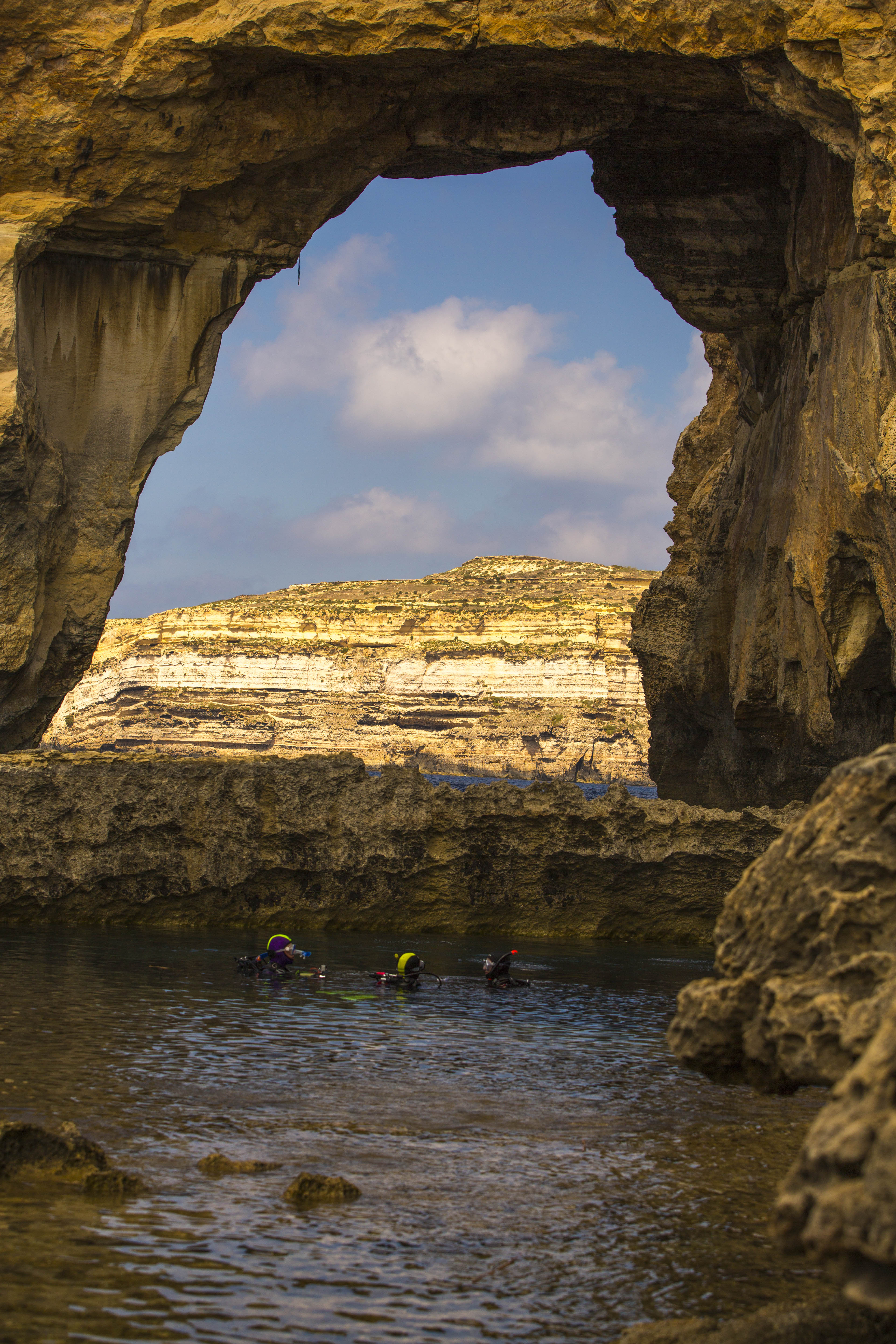 Malta Gozo Blue Hole Flies On A Wall